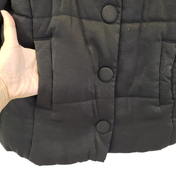 J. Jill Metallic Snap Closure Quilted Jacket Size Medium - Picture 5 of 6